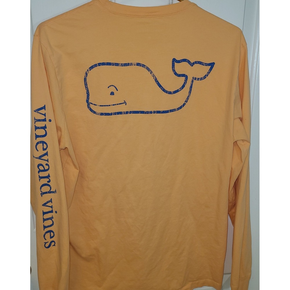 Vinyard Vines women's medium creamsicle orange longsleeve logo t shirt
